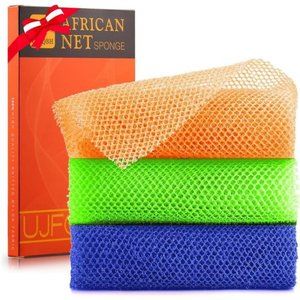3Pcs African Bath Spong Exfoliating Shower Body Scrubber Back Scrubber Daily Use
